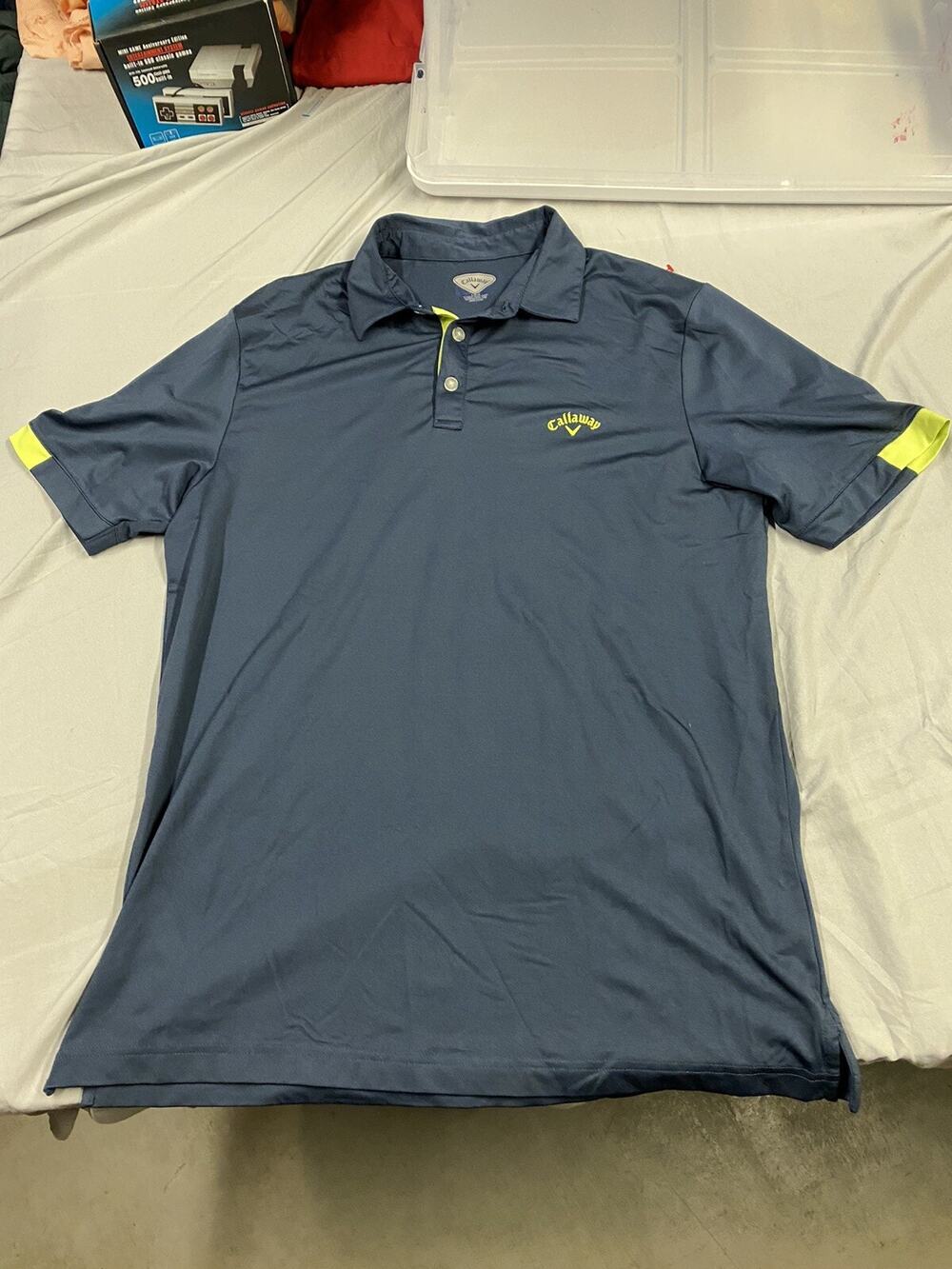Callaway Opti-Dri Golf polo Shirt Mens short sleeve Blue Volt Size LARGE L